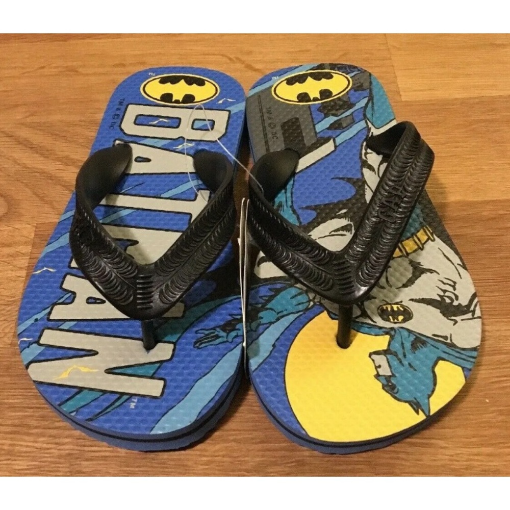 Batman Blue Sandals Water Shoes Kids Size 10/11 DC Comics Superhero Gap New